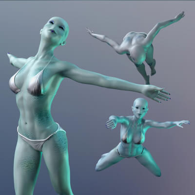 HF Powerful Swimming Poses for Genesis 8 Female