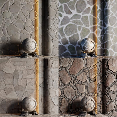HB01 - 10 Stone Materials - PBR - 4K - Seamless