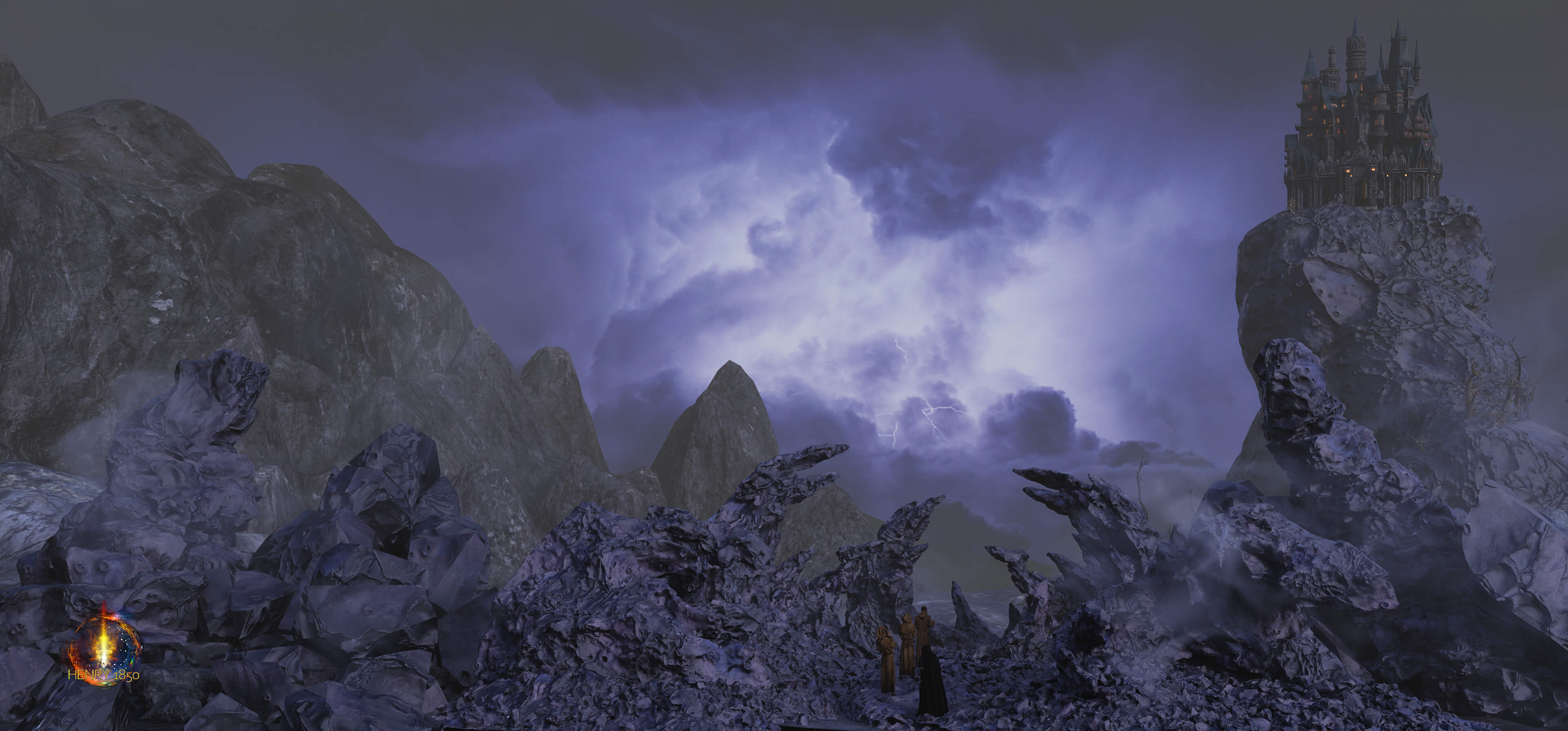 A walk through the Darkness 3D Render, Digital Art by Henry1850