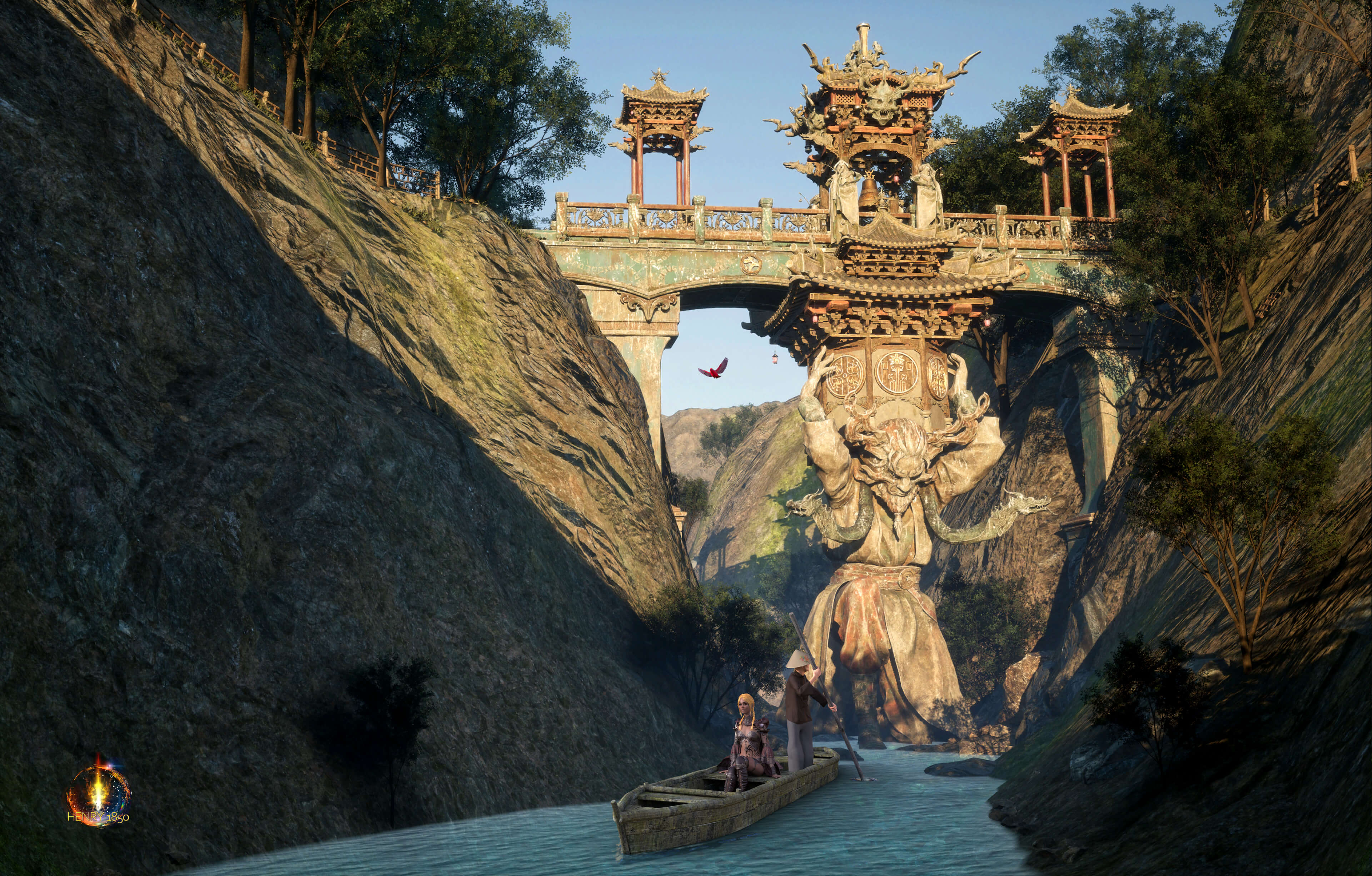 Echoes of the Ancient Gods 3D Render, Digital Art by Henry1850