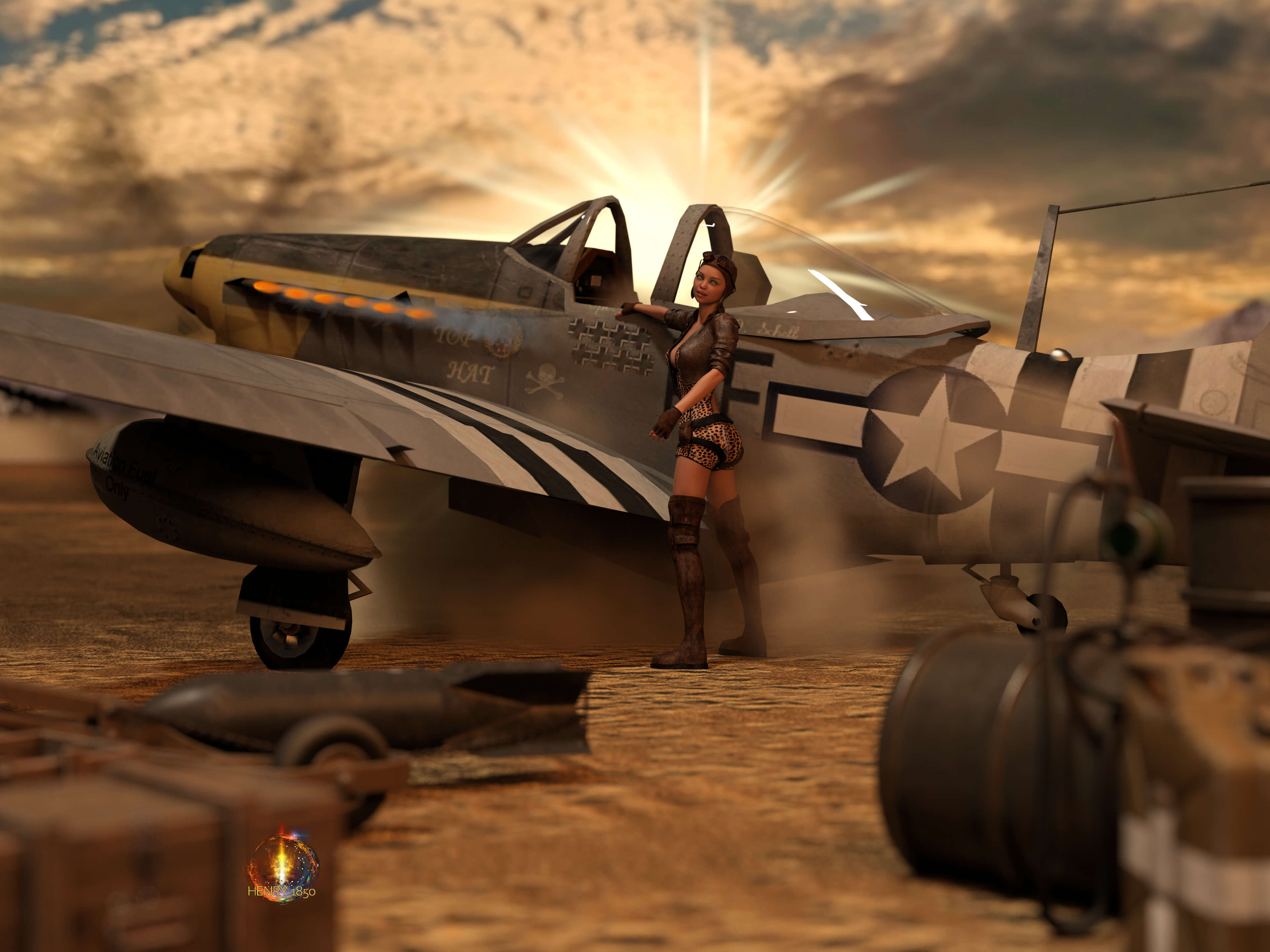 Quick Pic before take-off 3D Render, Digital Art by Henry1850