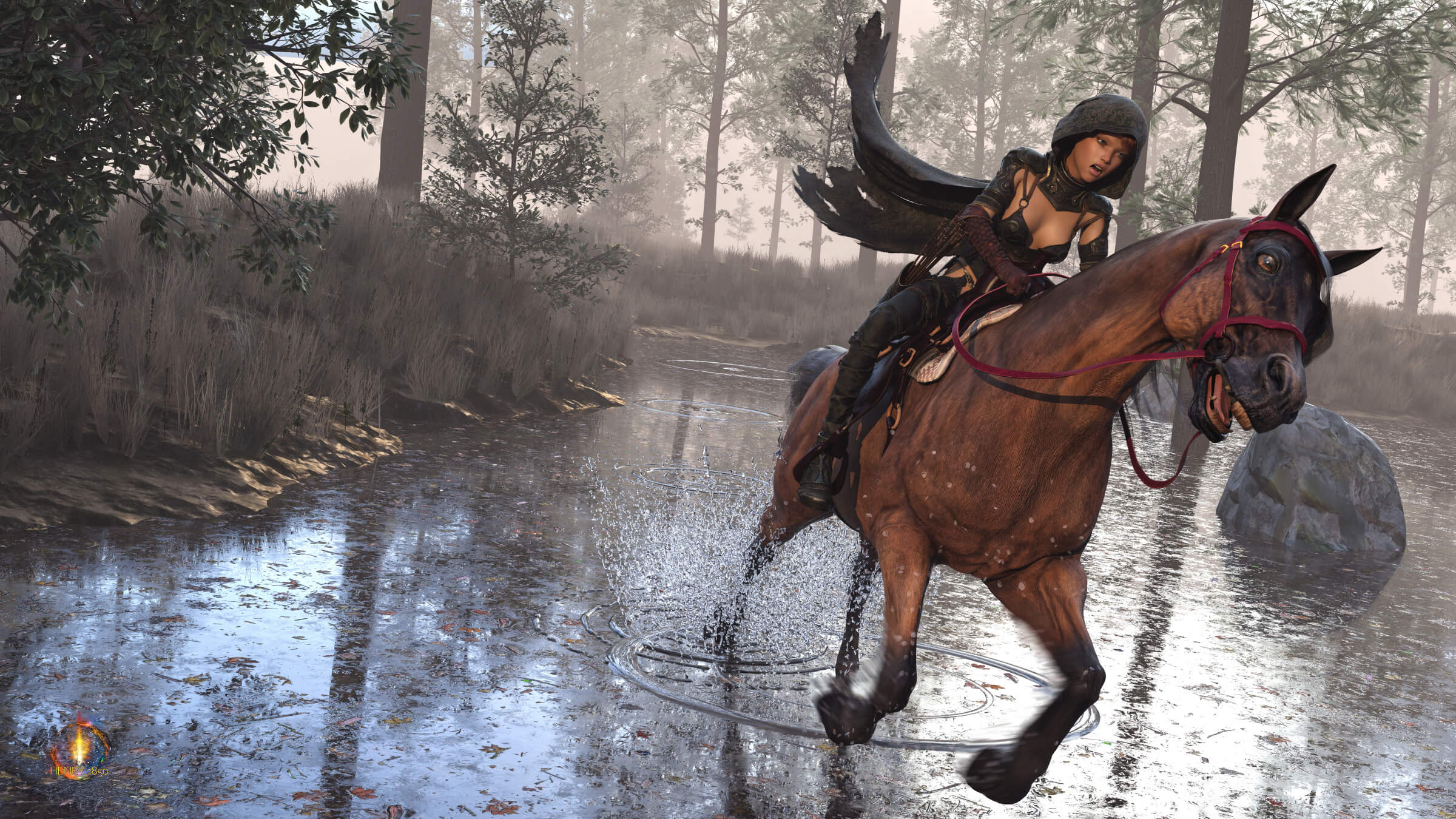 The Getaway 3D Render, Digital Art by Henry1850