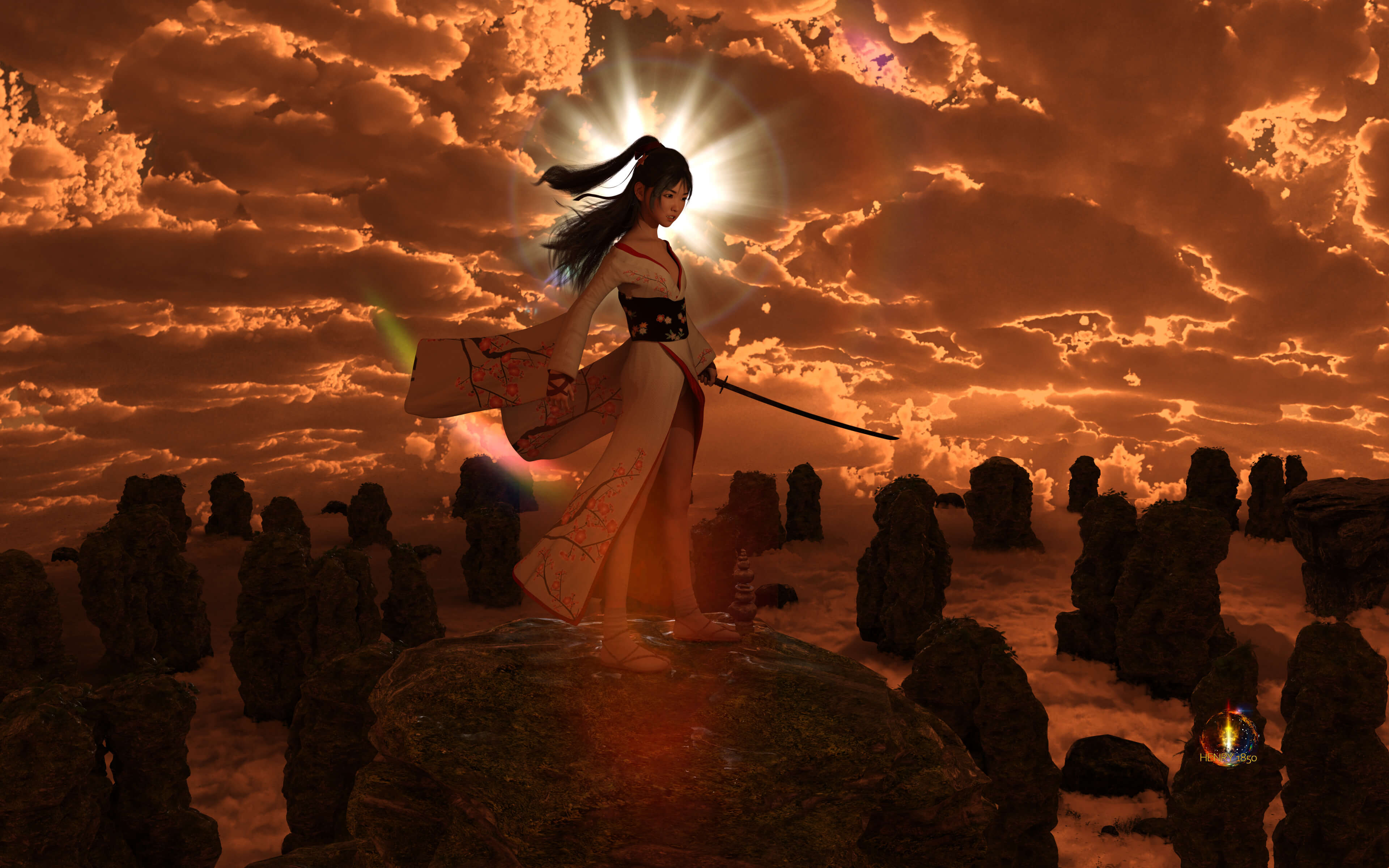 The Watcher 3D Render, Digital Art by Henry1850