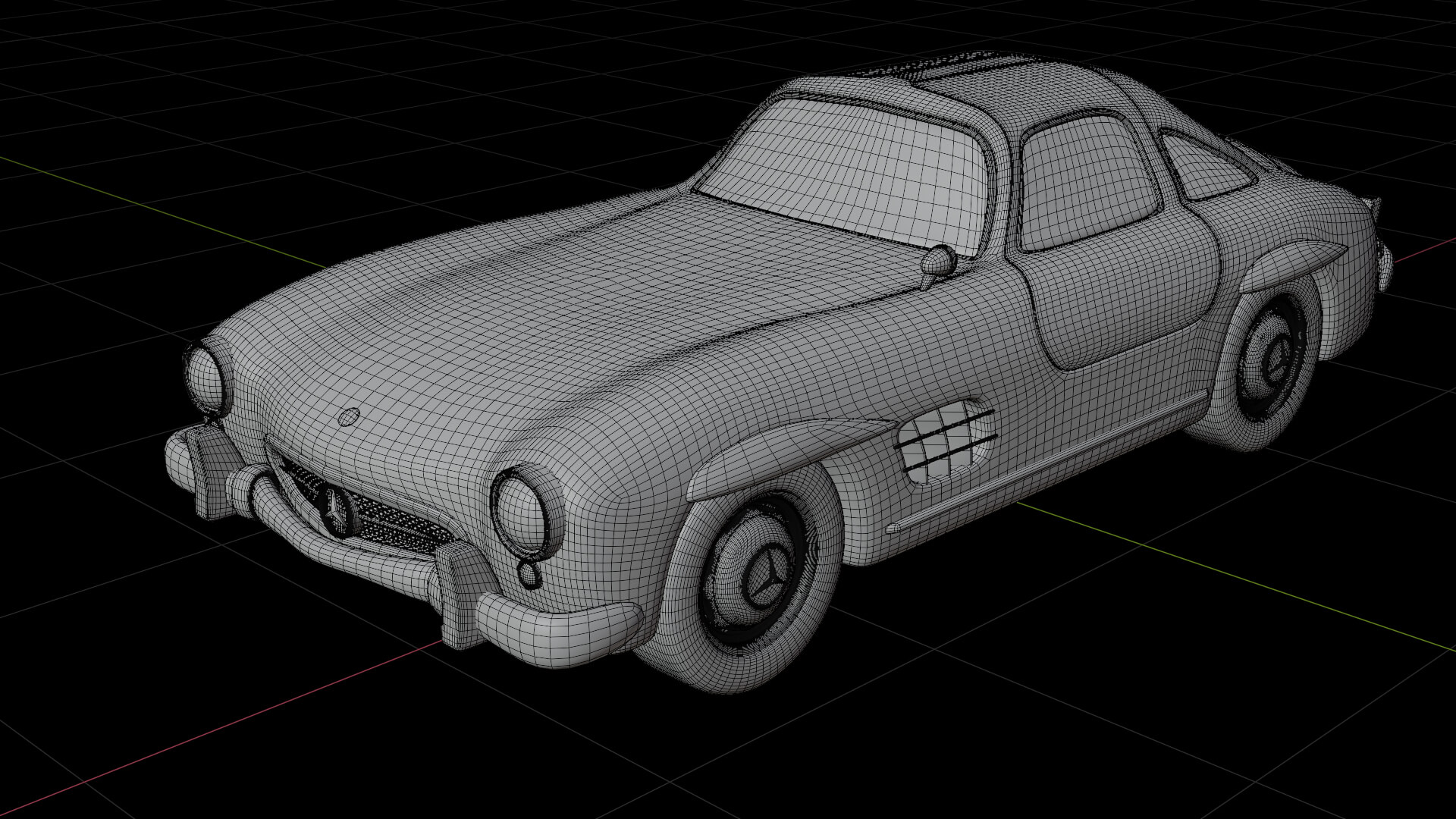 Mercedes-Benz W198 300SL 3D Model by Herdid