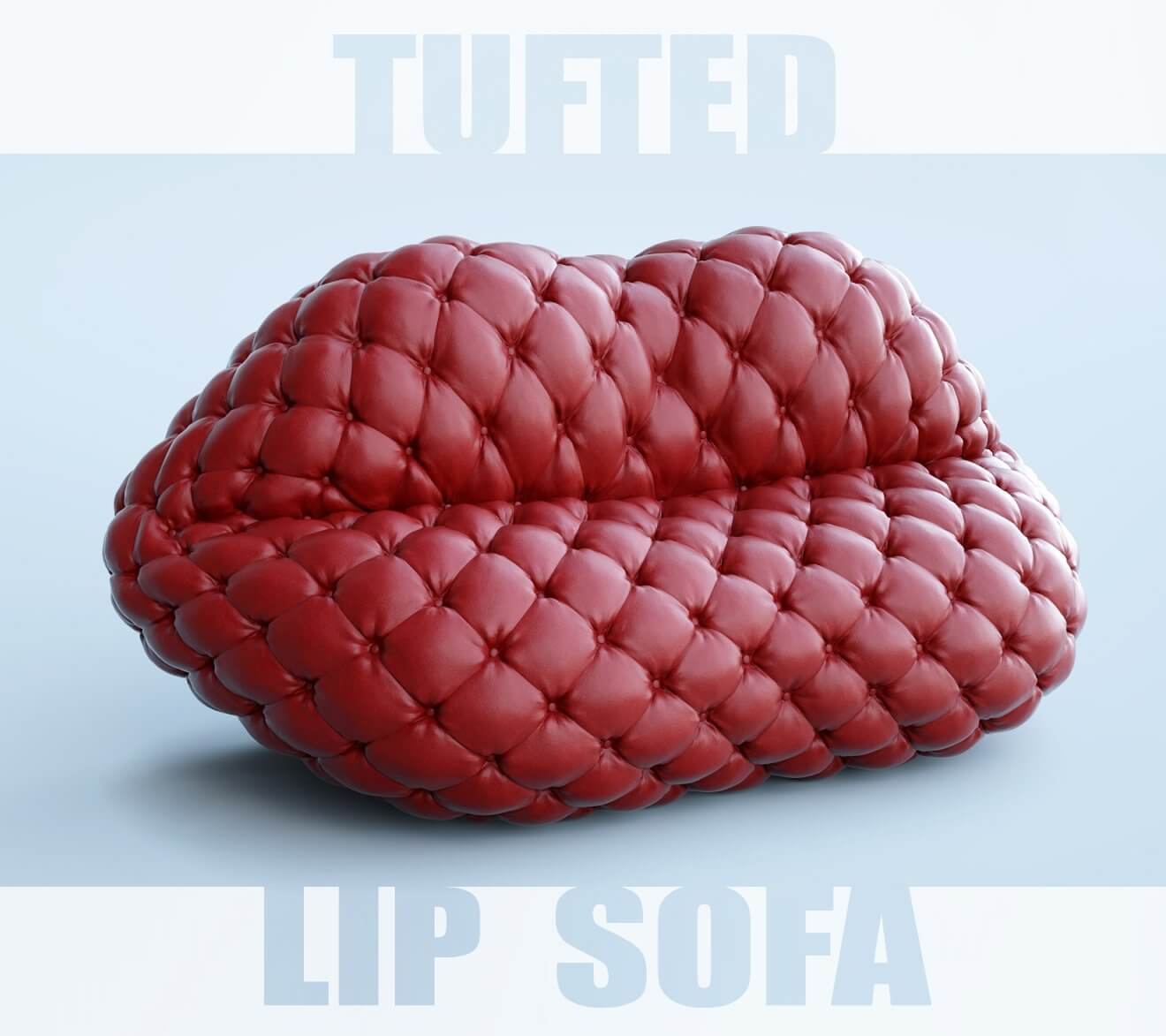 Tufted Lip Sofa Free 3D Model by Herhey