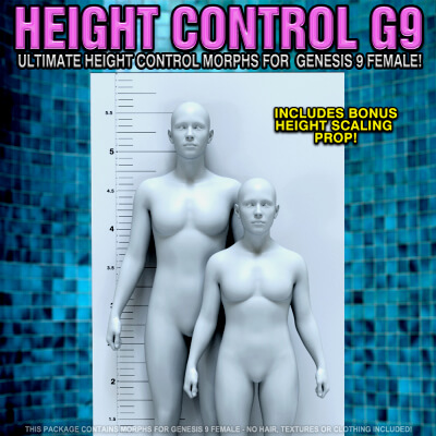 Height Control Morphs for Genesis 9 by HevieState3D