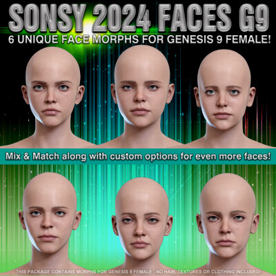 Sonsy 2024 Six Faces for Genesis 9 Female