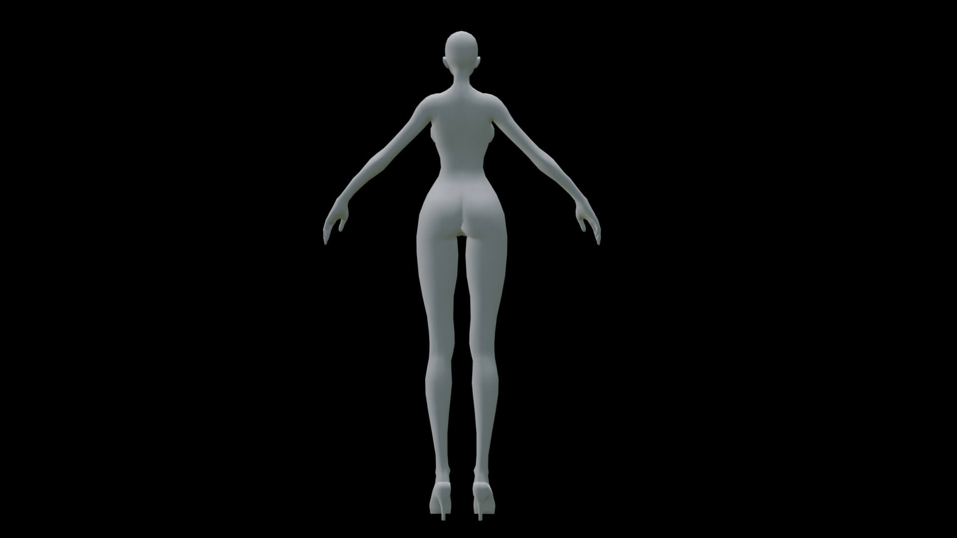 Female Character Rigged Base Body Mesh - 3D Model by HikkiJack