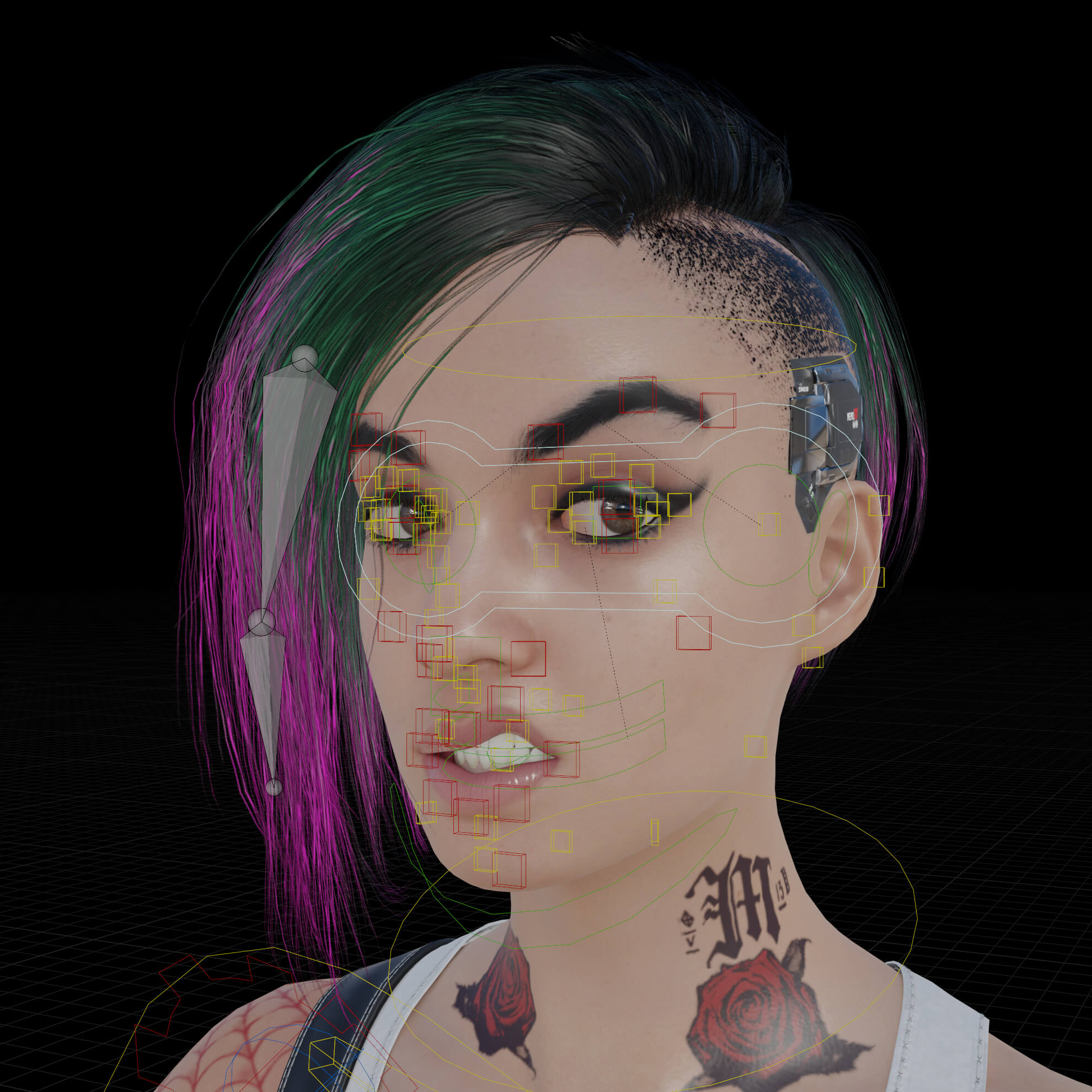 Judy Alvarez Cyberpunk Full Body Rigged - 3D Model by HikkiJack