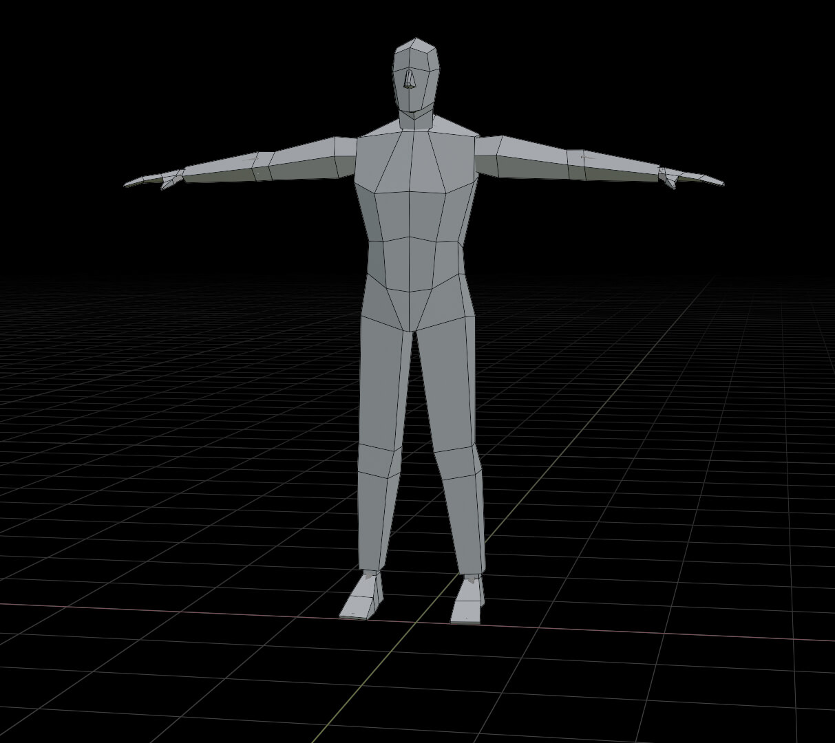 Male and Female Low Poly Base Mesh PS1 Style - 3D Model by HikkiJack