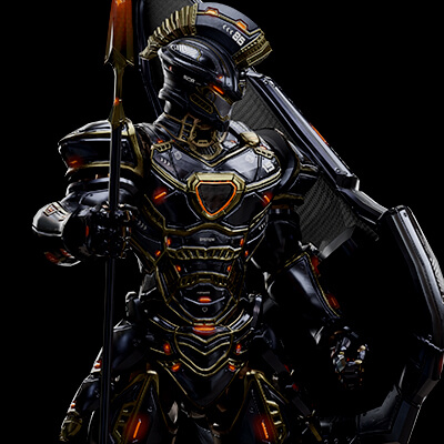 Cybernetic Superhero Game Character - IronTitan
