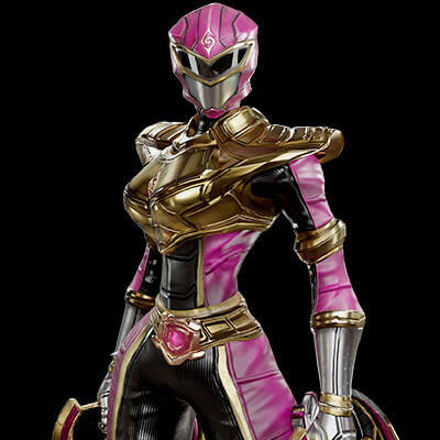 Female Sentai Ranger Game Character Pink Wind Agent Lucia