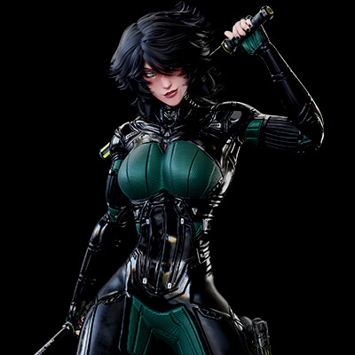 Female Superhero Game Character - Blackviper