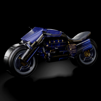 Futuristic Muscle Motorcycle - Andromedas Bike