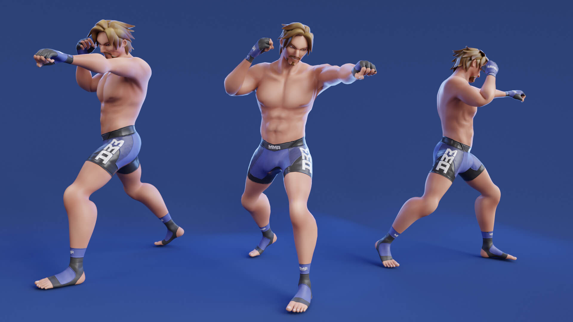 Low Poly Boxer & MMA Fighter Alejandro 3D Model by Hisqiefurqoni