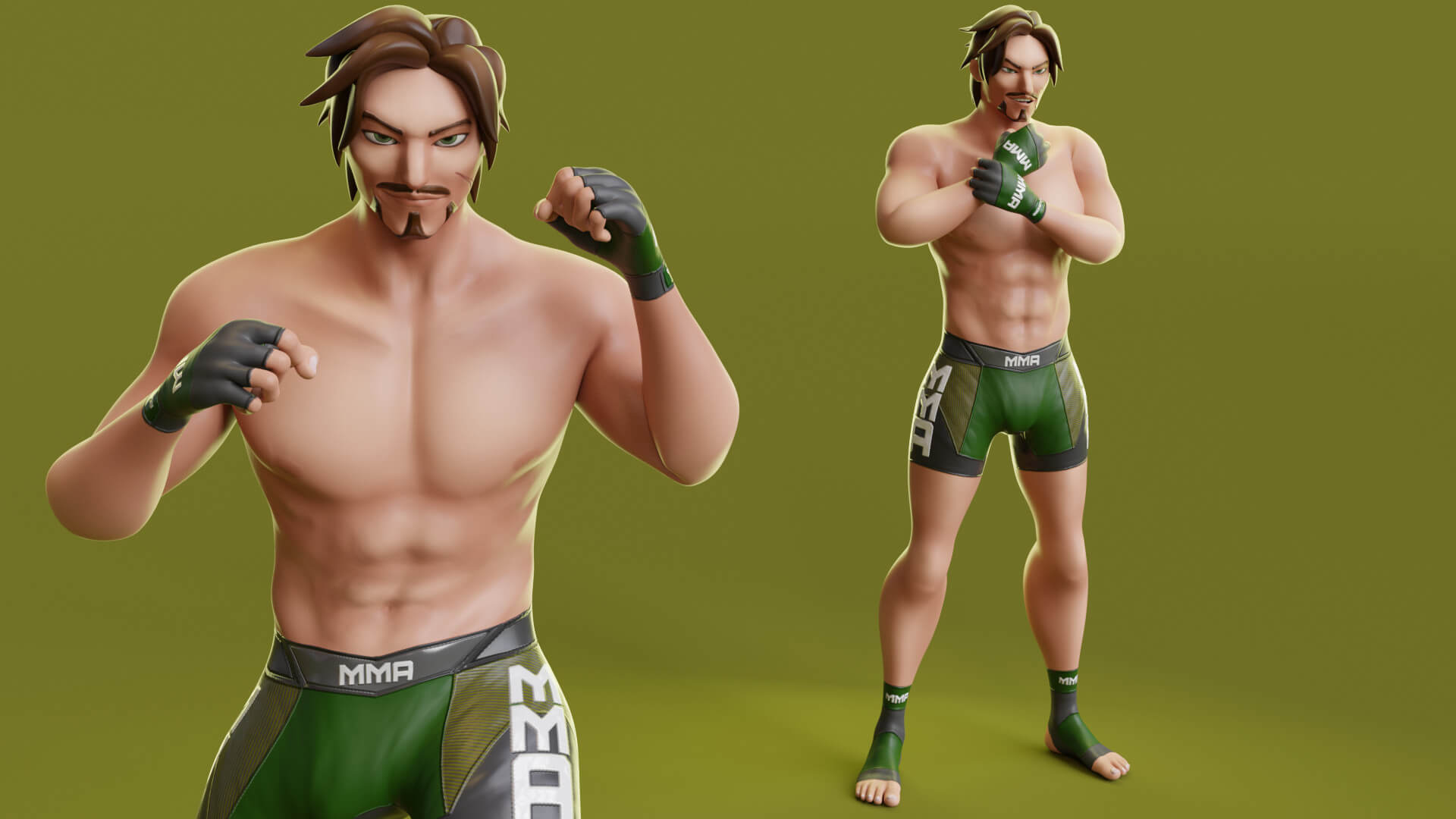Low Poly Boxer & MMA Fighter Alejandro 3D Model by Hisqiefurqoni