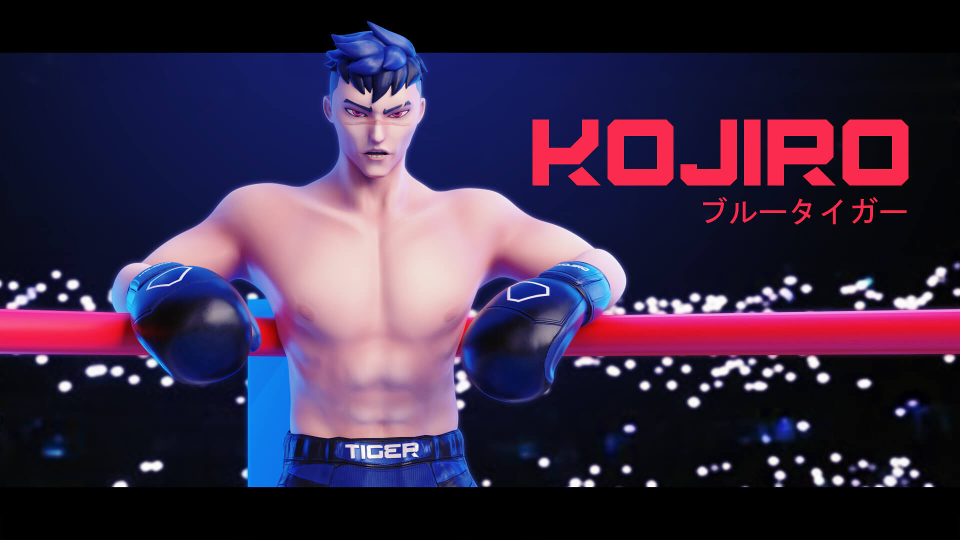 Low Poly Boxer & MMA Fighter Kojiro 3D Model by Hisqiefurqoni