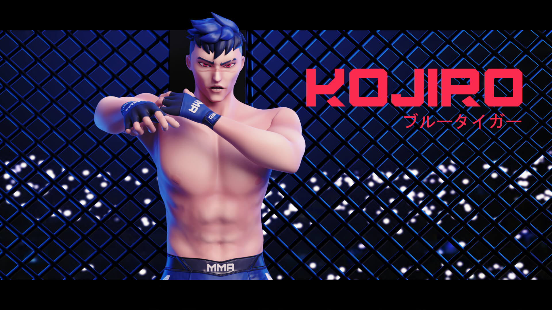 Low Poly Boxer & MMA Fighter Kojiro 3D Model by Hisqiefurqoni