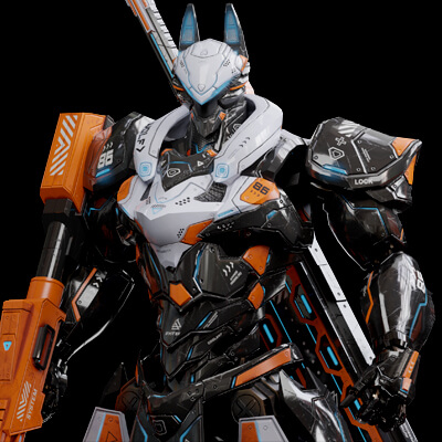 Low Poly - Cybernetic Fenrir Son of Loki