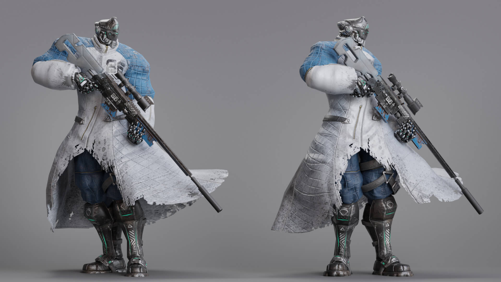 Low Poly - Cybernetic Hitman - Orion 3D Model by Hisqiefurqoni