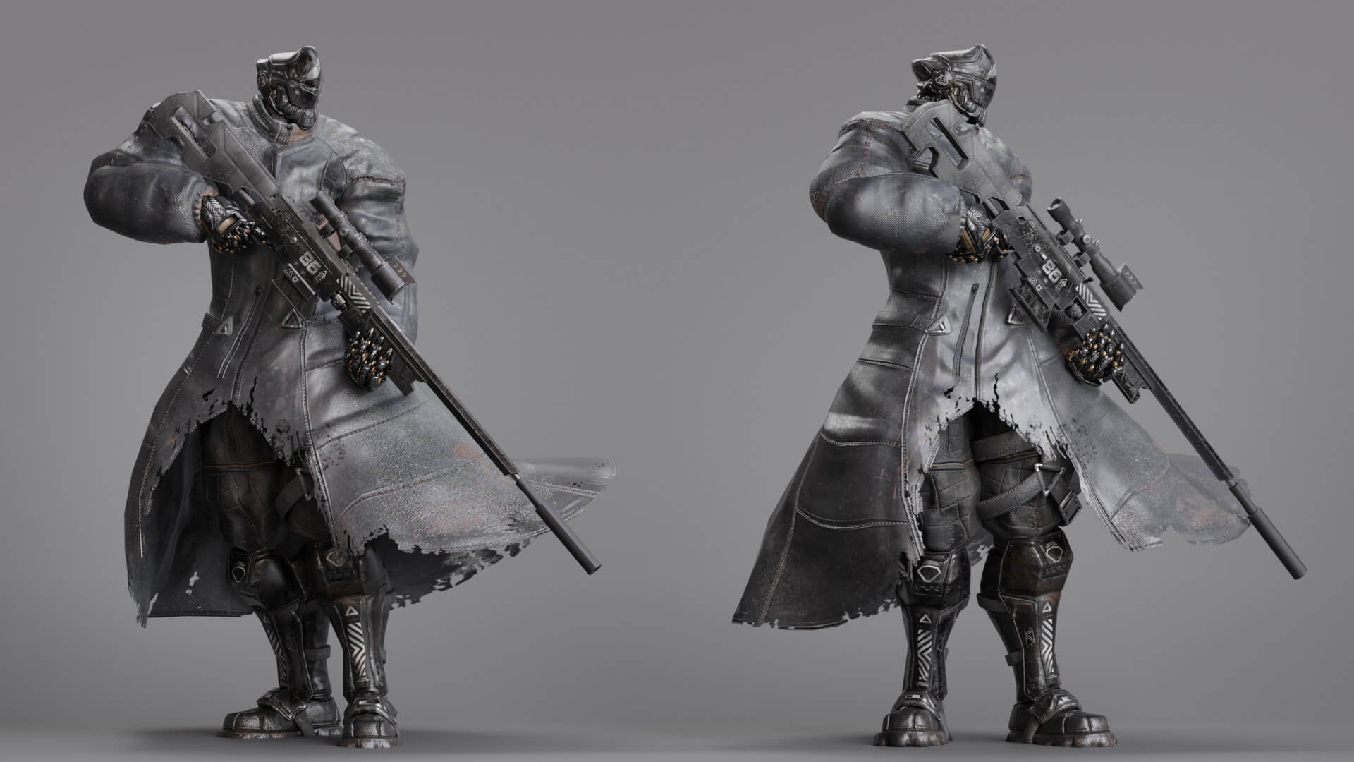 Low Poly - Cybernetic Hitman - Orion 3D Model by Hisqiefurqoni