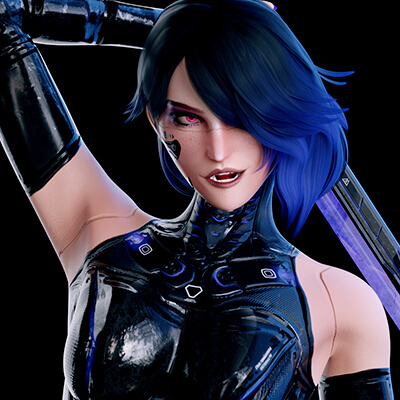 Low Poly - Cybernetic Princess of Ethiopia - Andromeda