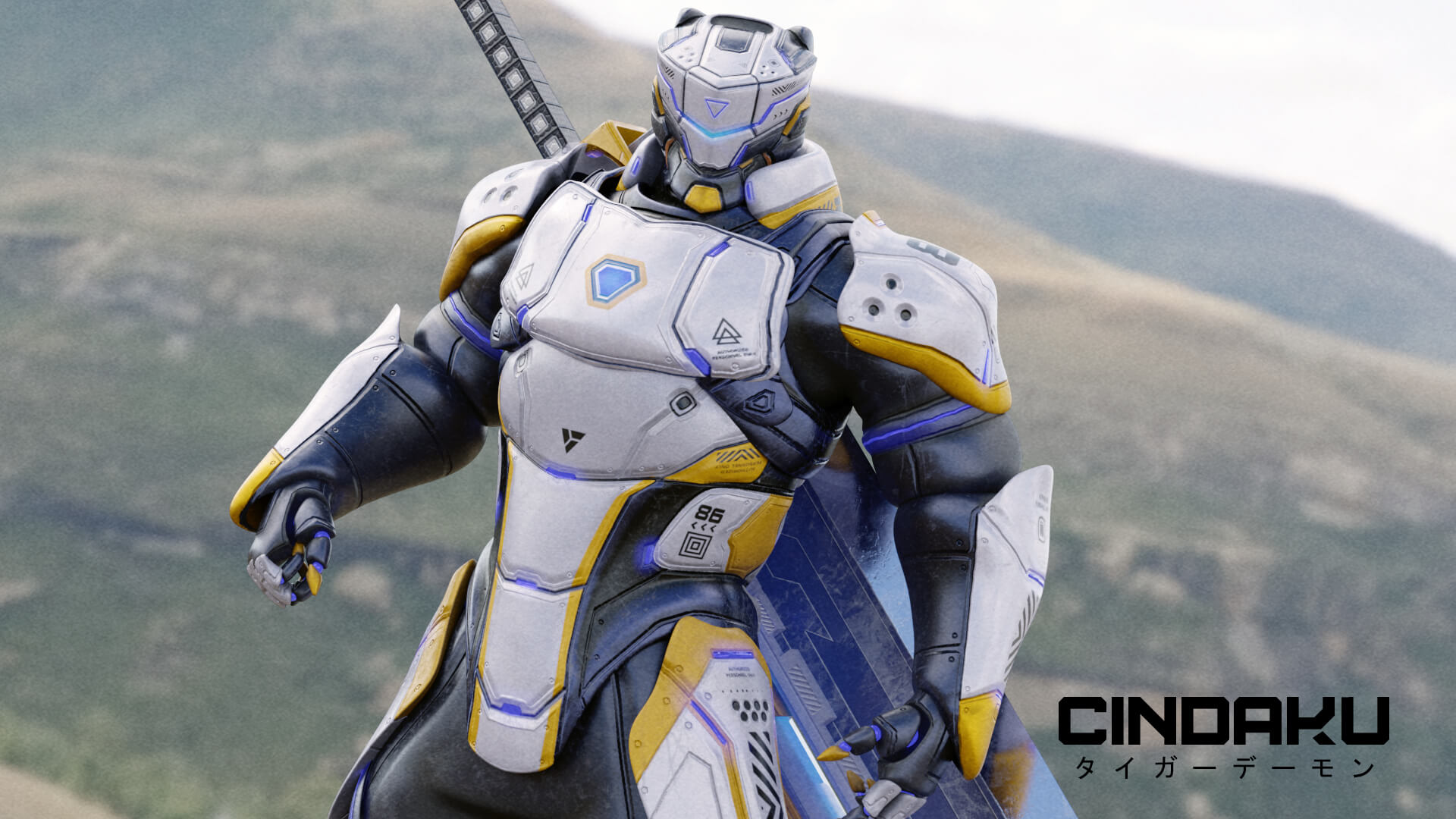Low Poly - Cybernetic Soldier Cindaku 3D Model by Hisqiefurqoni