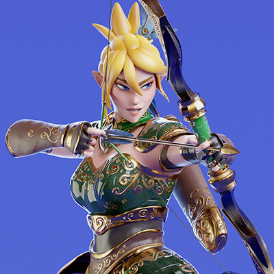 Low Poly - Stylized Arhcer - Sylvana