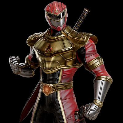 Male Sentai Ranger Game Character - Red Fire - Agent Ryder