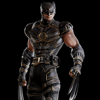 Male Superhero Game Character - Wartiger