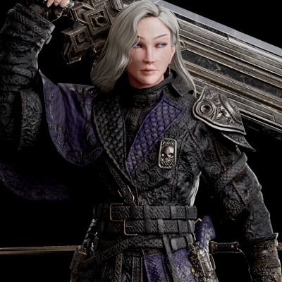 NYX Vampire Hunter Fantasy Female Warrior Game Character by Hisqiefurqoni
