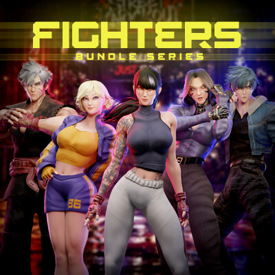 Stylized Fighting Game Characters Bundle Edition
