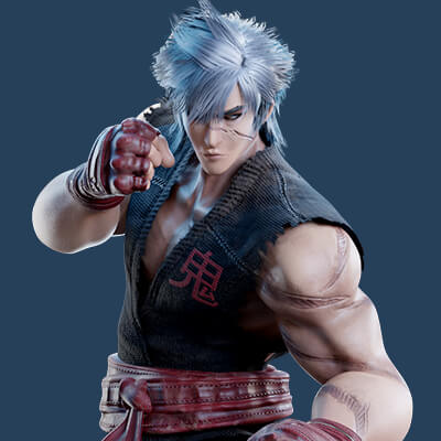 Stylized Male Fighting Character - Raiga