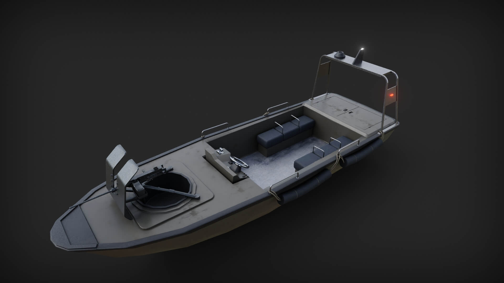 Marine Military Boat - 3D Model by Holy360