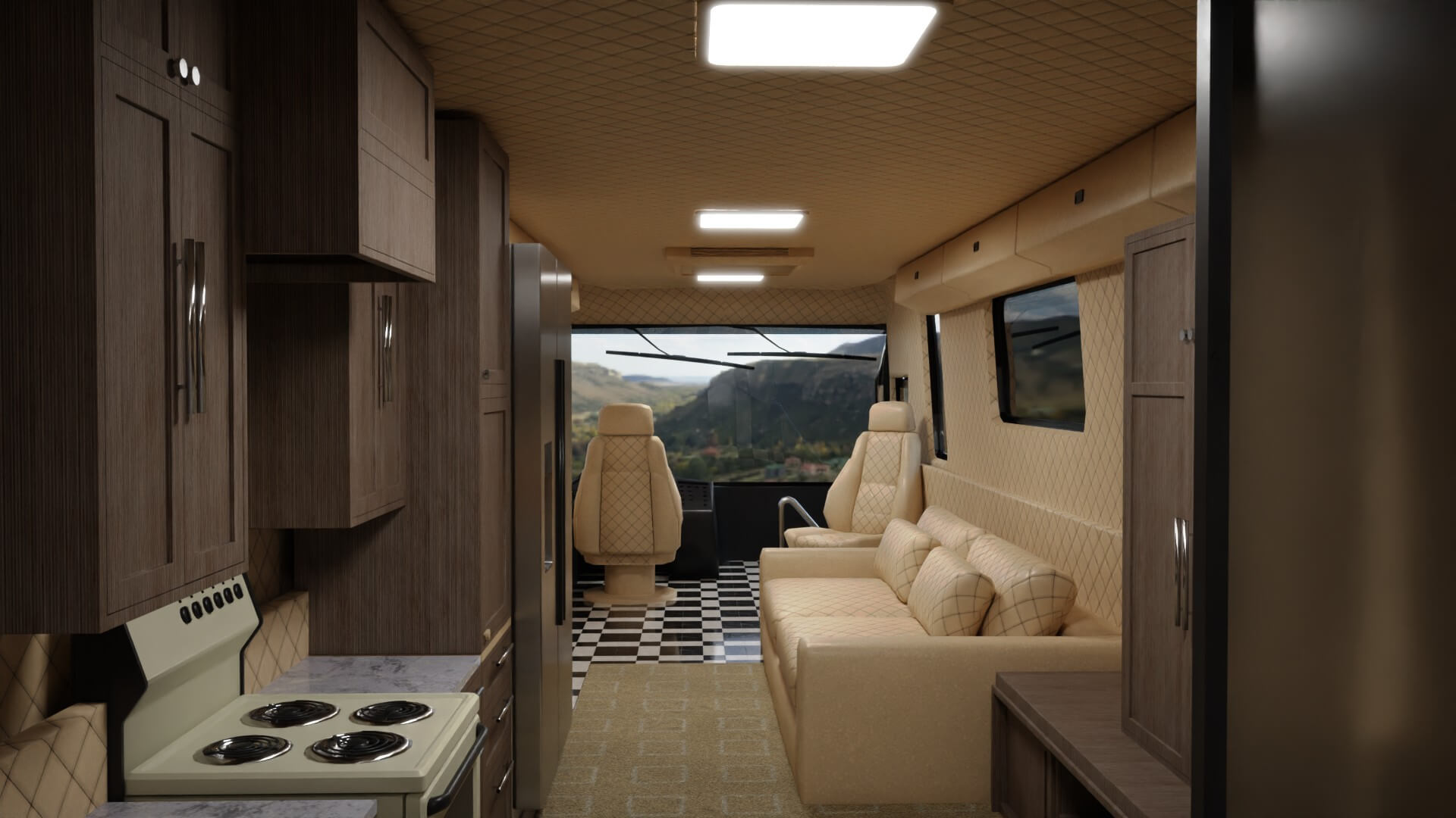 Motorhome Bus Rv With Interior