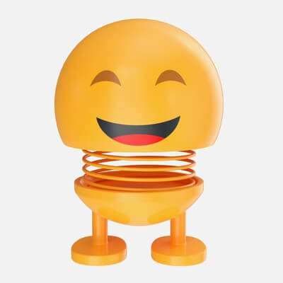 Car Spring Toy Figure 01 Smile Happy - 3D Model by HQ3DMOD