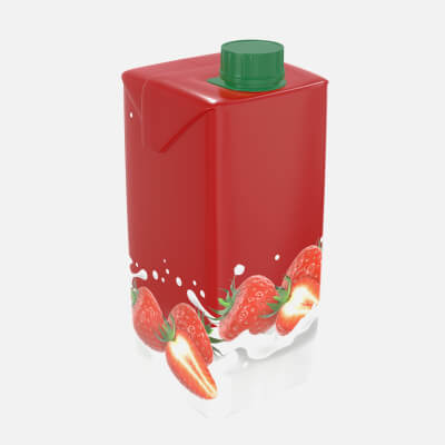 Milkshake Picturebox Milkshake Cardboard Box Packaging with Cap 470ml - 3D Model by HQ3DMOD