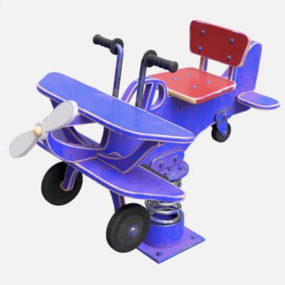 Spring Rocking Plane - 3D Model by HQ3DMOD