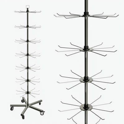 Store 7-Tier Spinner Display Rack for Small Packaged Items 3D Model by ...