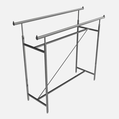 Store Double Bar Rack - 3D Model by HQ3DMOD