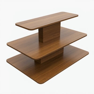 Three Tier Rectangle Table - Free 3D Model by HQ3DMOD