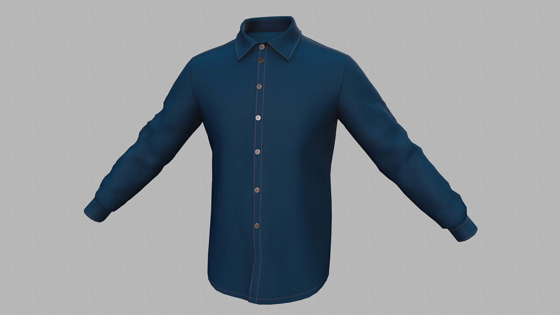 dress shirt 3d model Male Shirt Classic Placket Button Down No Back Pleats Long Sleve Single Button Square Cuffs 3D Model $99 - .ma .fbx .obj .unknown .gltf .max .upk .unitypackage .c4d .usd