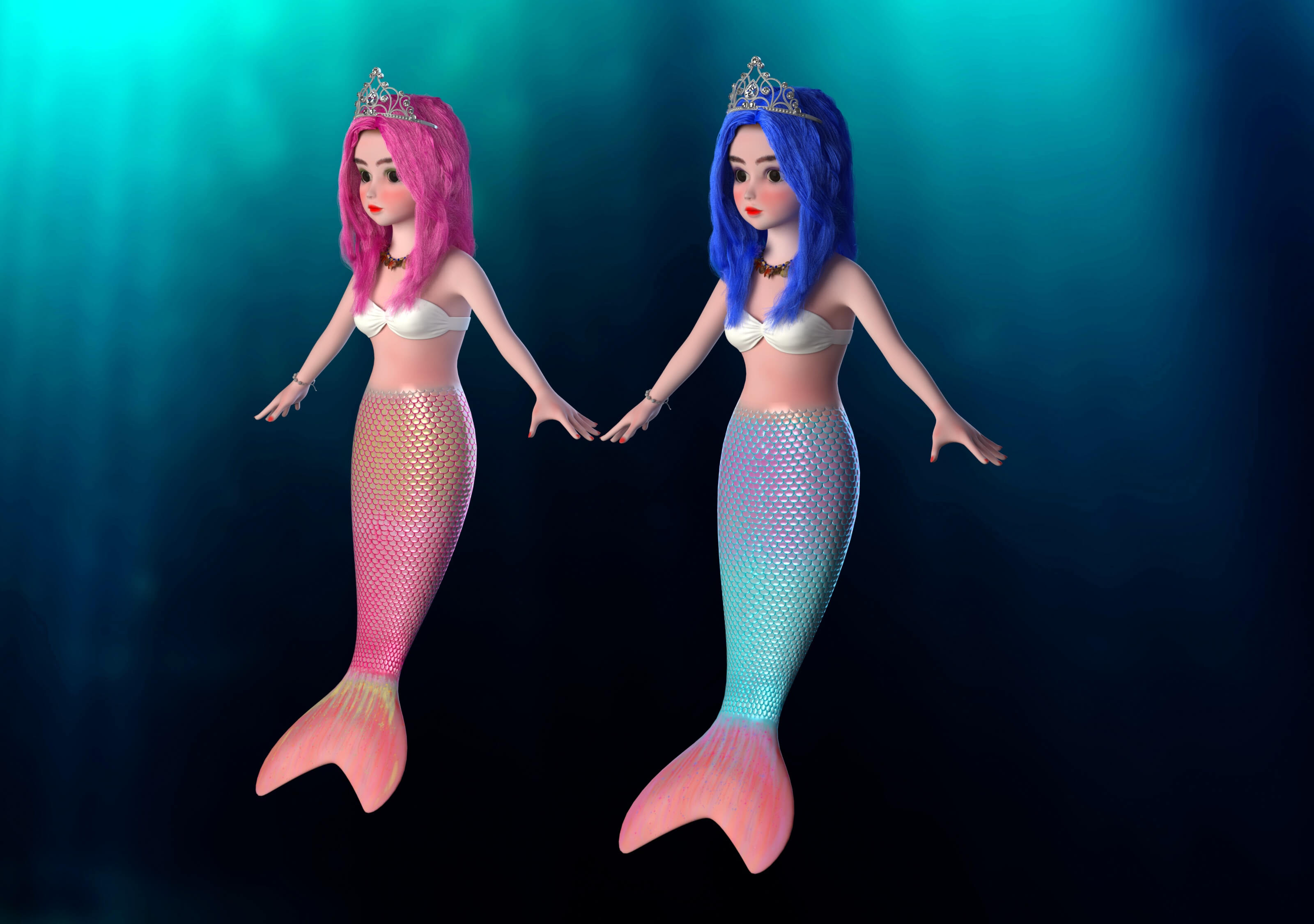 Meraioth Character Mermaid Character - 3D Model by Huang_9527