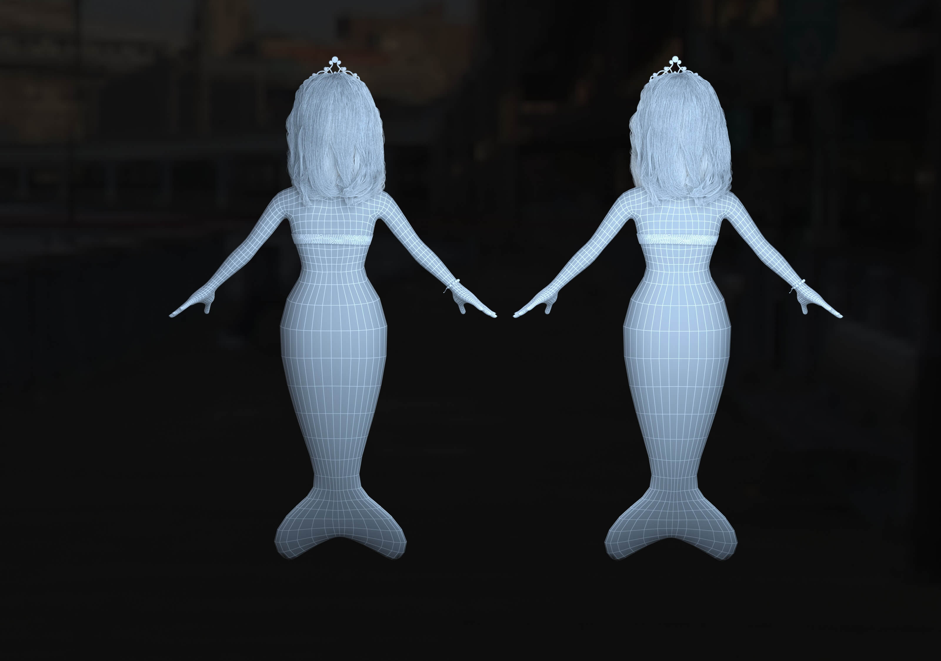Mermaid Character - 3D Model by Huang_9527