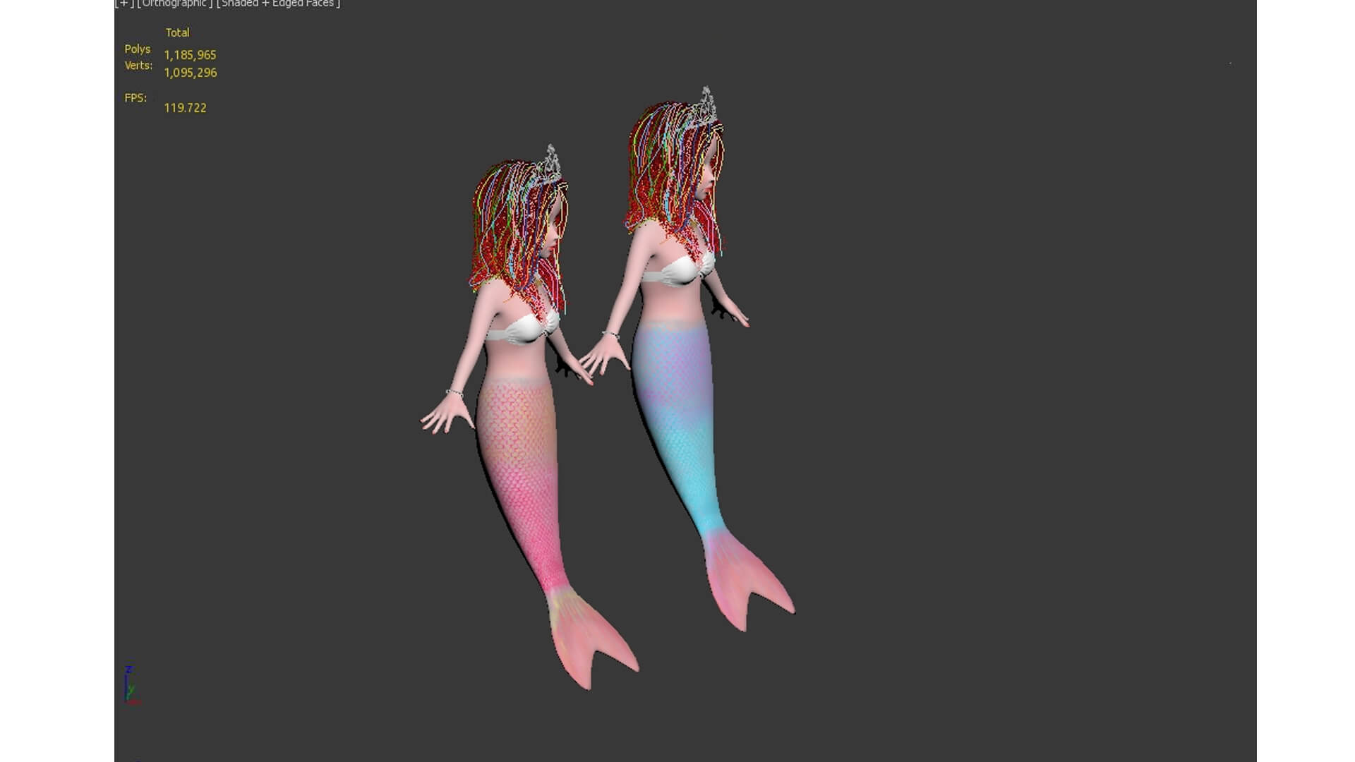 Mermaid Character - 3D Model by Huang_9527