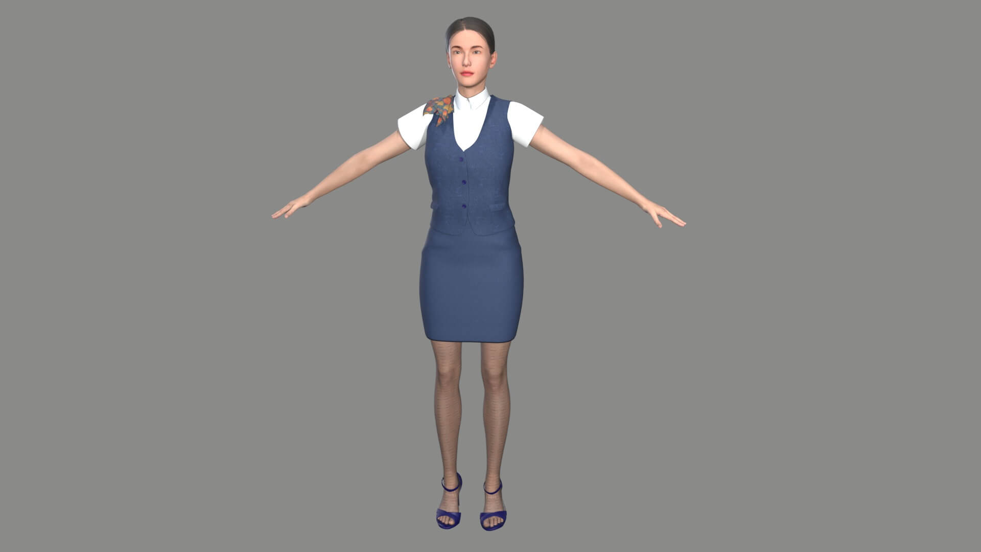 Waiter Character - 3D Model by Huang_9527
