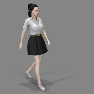Women Charater - 3D Model by Huang_9527