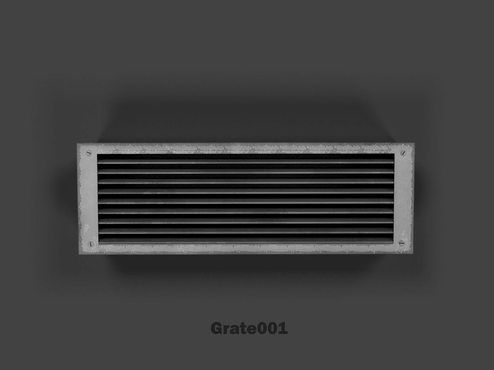 Ventilation Grates Low Poly 3D Model by HughPoly