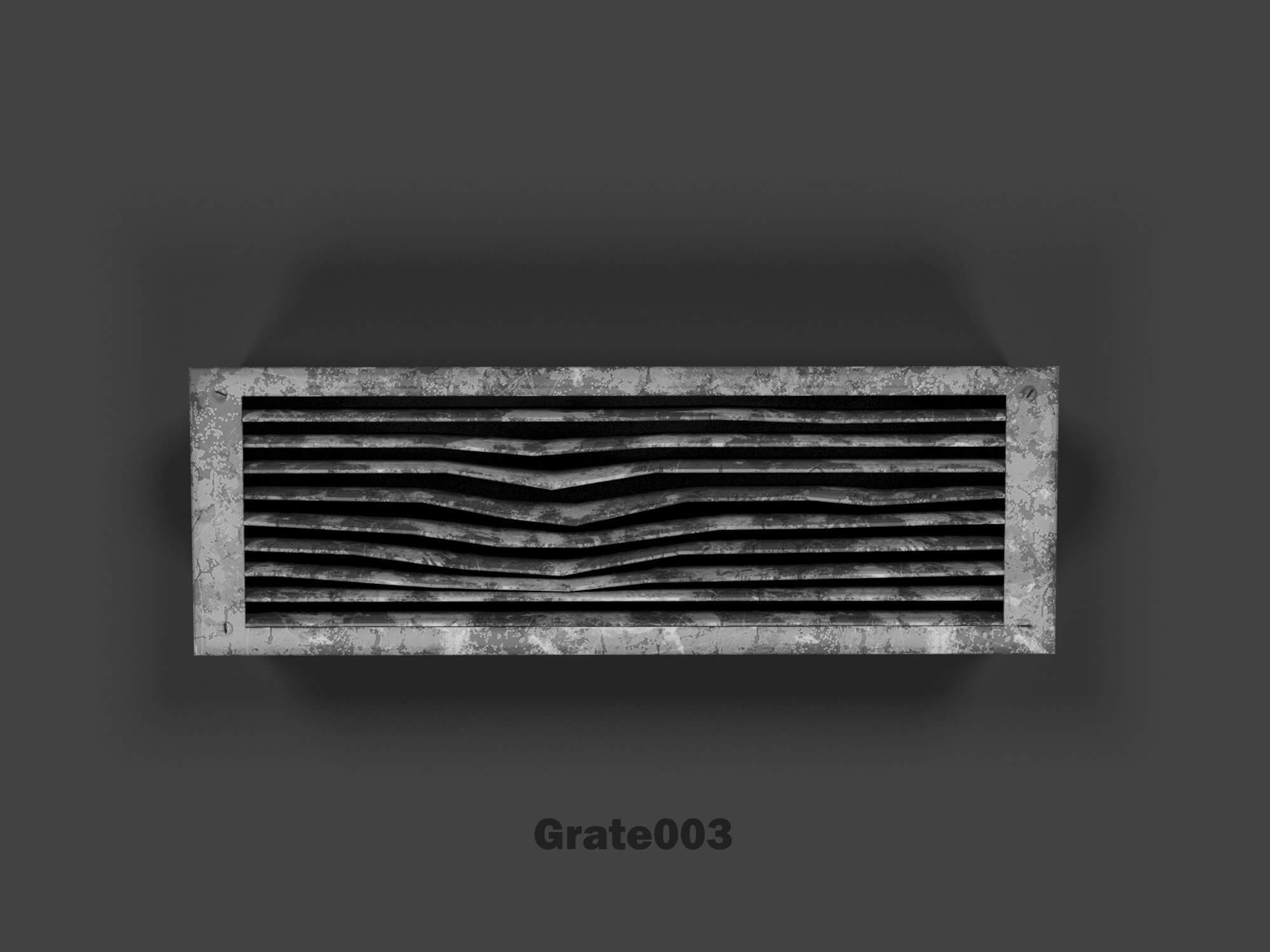 Ventilation Grates Low Poly 3D Model by HughPoly