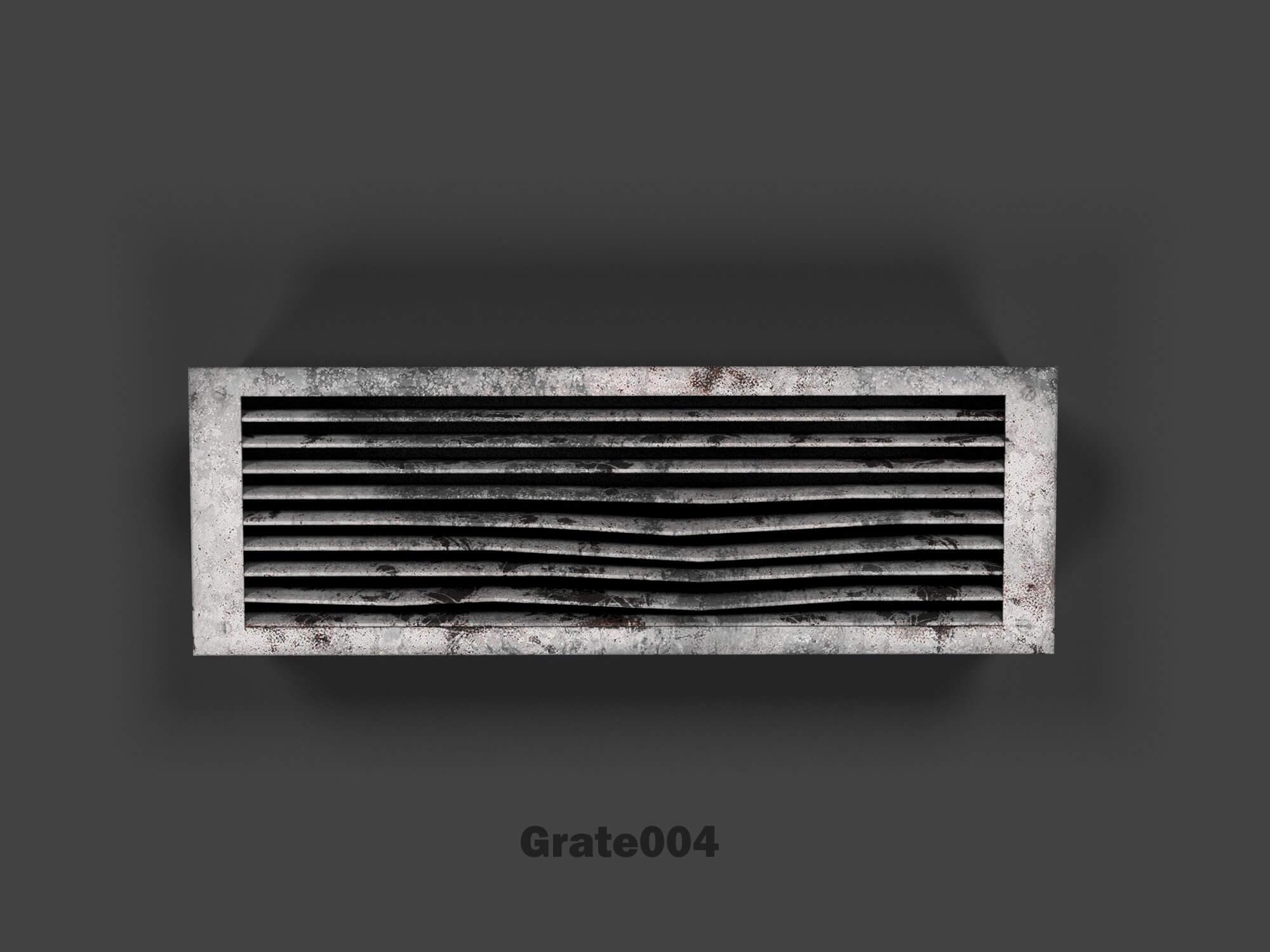 Ventilation Grates Low Poly 3D Model by HughPoly